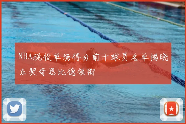 NBA现役单场得分前十球员名单揭晓东契奇恩比德领衔